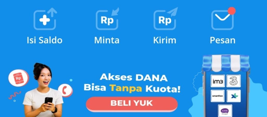 Isi Saldo, Minta, Kirim, Pesan — Akses DANA Bisa Tanpa Kuota